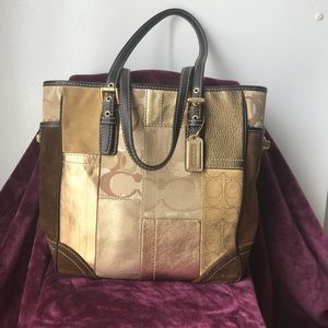 Coach patchwork tote